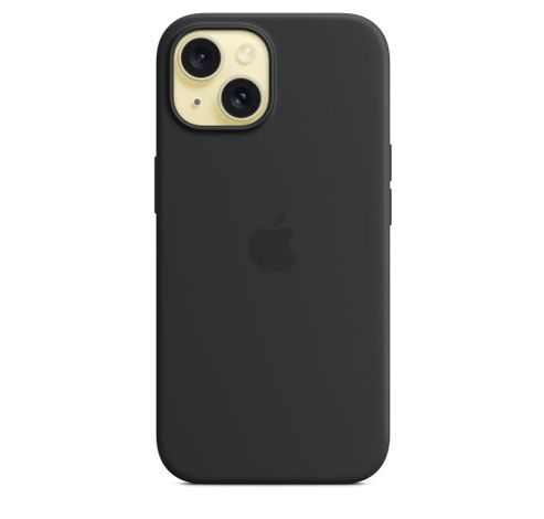 Coque en silicone avec MagSafe pour iPhone 15 - Noir  Apple