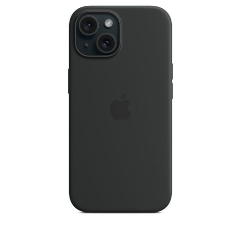 Coque en silicone avec MagSafe pour iPhone 15 - Noir  Apple