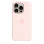 Coque en silicone avec MagSafe pour iPhone 15 Pro - Rose Clair 