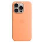 Coque en silicone avec MagSafe pour iPhone 15 Pro - Sorbet à l’orange 