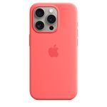 Coque en silicone avec MagSafe pour iPhone 15 Pro - Goyave 