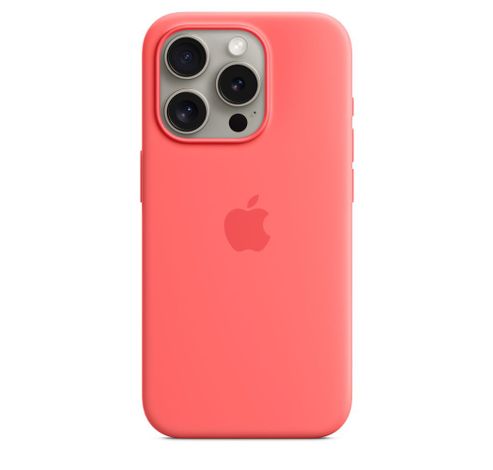 Coque en silicone avec MagSafe pour iPhone 15 Pro - Goyave  Apple