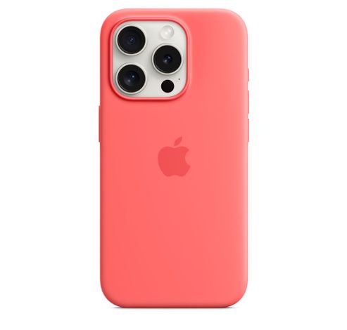 Coque en silicone avec MagSafe pour iPhone 15 Pro - Goyave  Apple