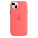 Coque en silicone avec MagSafe pour iPhone 15 Plus - Goyave 