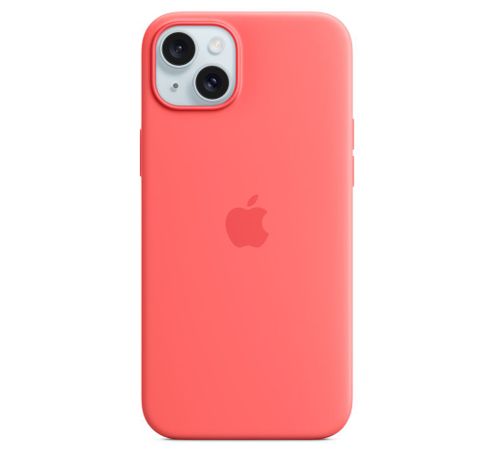 Coque en silicone avec MagSafe pour iPhone 15 Plus - Goyave  Apple