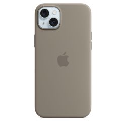 Apple Coque en silicone avec MagSafe pour iPhone 15 Plus - Argile 