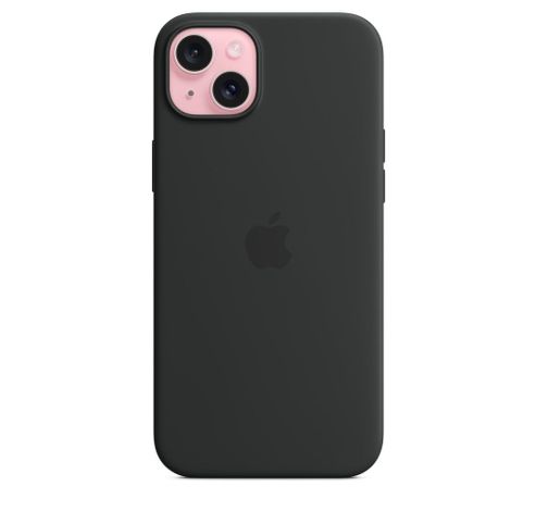 Coque en silicone avec MagSafe pour iPhone 15 Plus - Noir  Apple