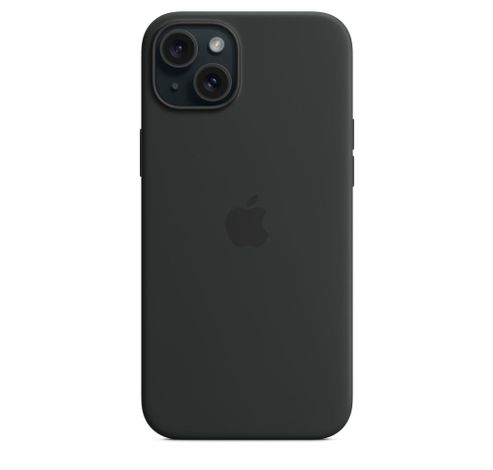 Coque en silicone avec MagSafe pour iPhone 15 Plus - Noir  Apple