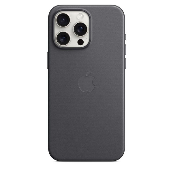 FineWoven hoesje met MagSafe voor iPhone 15 Pro Max - Zwart 