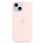 Coque en silicone avec MagSafe pour iPhone 15 - Rose Clair 