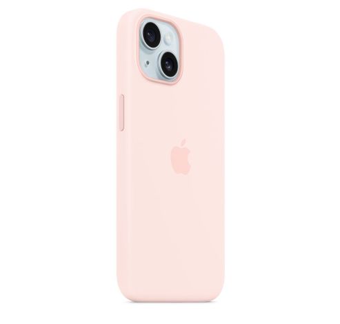 Coque en silicone avec MagSafe pour iPhone 15 - Rose Clair  Apple