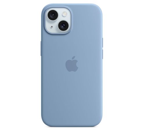 Coque en silicone avec MagSafe pour iPhone 15 - Bleu Hiver  Apple