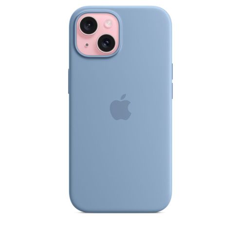 Coque en silicone avec MagSafe pour iPhone 15 - Bleu Hiver  Apple