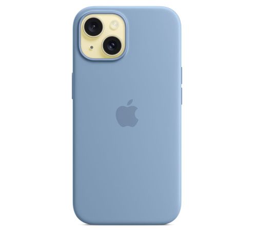 Coque en silicone avec MagSafe pour iPhone 15 - Bleu Hiver  Apple