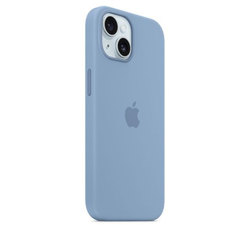 Coque en silicone avec MagSafe pour iPhone 15 - Bleu Hiver  Apple