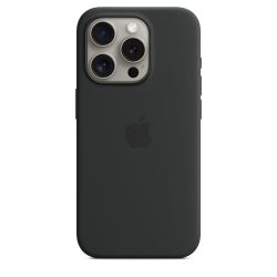 Apple Coque en silicone avec MagSafe pour iPhone 15 Pro - Noir 