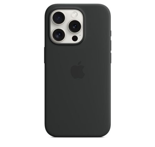 Coque en silicone avec MagSafe pour iPhone 15 Pro - Noir  Apple