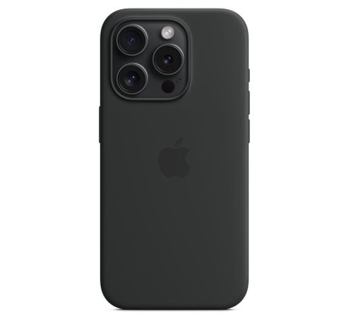 Coque en silicone avec MagSafe pour iPhone 15 Pro - Noir  Apple