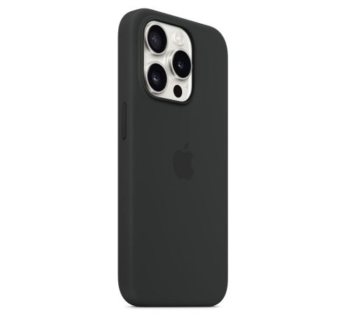 Coque en silicone avec MagSafe pour iPhone 15 Pro - Noir  Apple