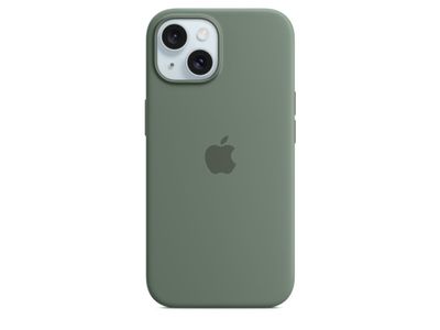 Coque en silicone avec MagSafe pour iPhone 15 - Cyprès