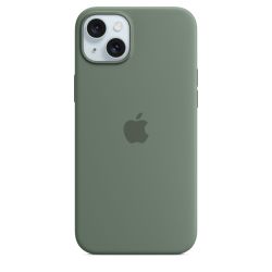 Apple Coque en silicone avec MagSafe pour iPhone 15 Plus - Cyprès 