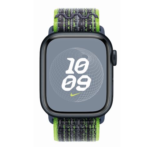 Bracelet de sport tissé de Nike Vert vif/bleu (45 mm)  Apple