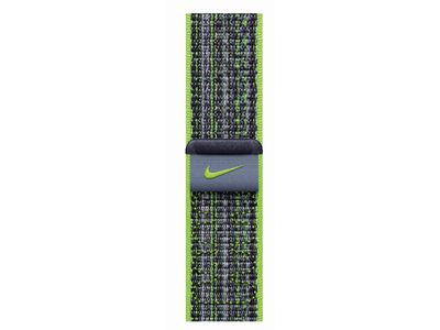 Geweven sportbandje van Nike Felgroen/blauw (45 mm)