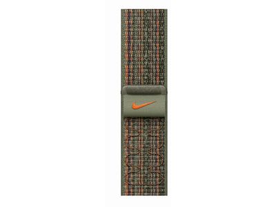 Bracelet sport tissé Nike Sequoia/orange (45 mm)