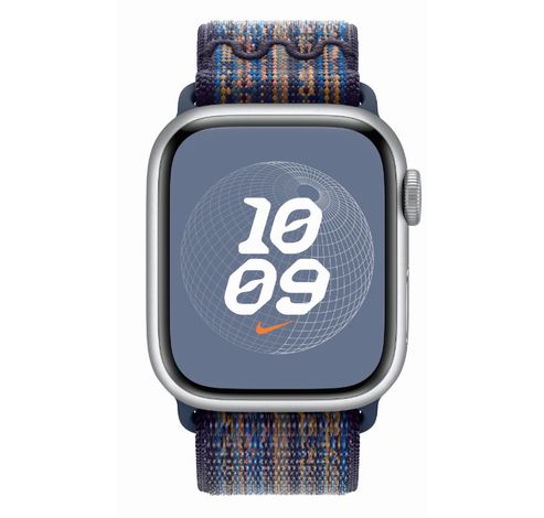 Geweven sportbandje van Nike Game Royal/oranje (45 mm)  Apple