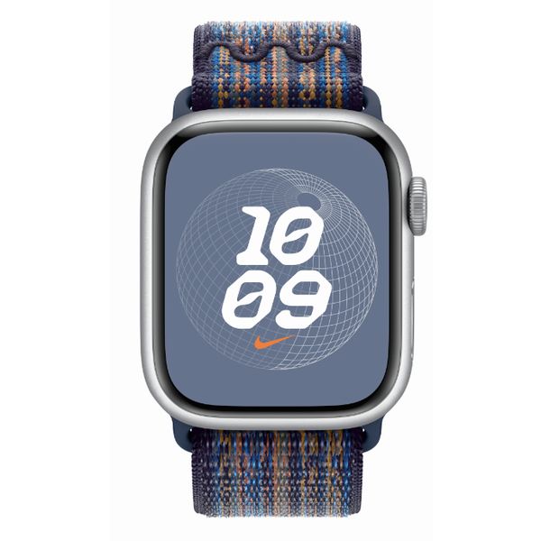 Geweven sportbandje van Nike Game Royal/oranje (45 mm) 