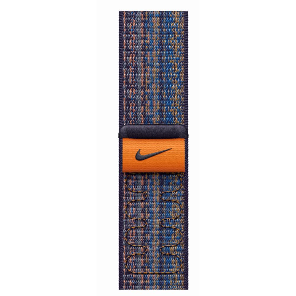 Geweven sportbandje van Nike Game Royal/oranje (45 mm) 