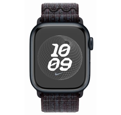 Bracelet de sport Nike tissé noir/bleu (41 mm)  Apple