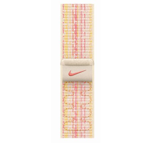 Geweven sportbandje van Nike Sterrenlicht/roze (45 mm)  Apple