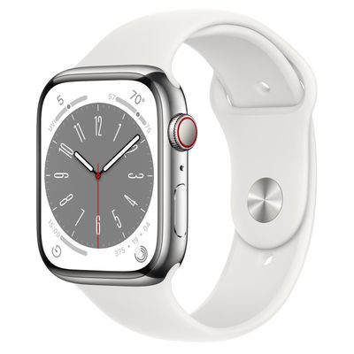 Refurbished Watch Series 8 45mm Steel Silver  A Grade  Apple