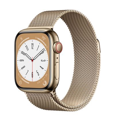 Refurbished Watch Series 8 45mm Steel Gold A Grade  Apple