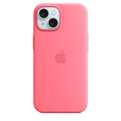 Siliconenhoesje met MagSafe voor iPhone 15 - Roze  Apple