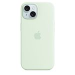 iPhone 15 Silicone Case with MagSafe - Soft Mint 