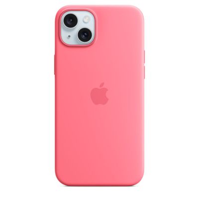 Siliconenhoesje met MagSafe voor iPhone 15 Plus - Roze Apple