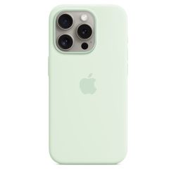 Apple iPhone 15 Pro Silicone Case with MagSafe - Soft Mint 