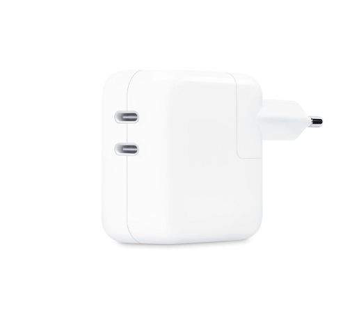 Lichtnetadapter van 35 W met twee USB-C-poorten  Apple