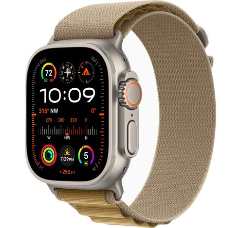 Apple Watch Ultra 2 GPS + Cellular 49mm Natural Titanium Case with Tan Alpine Loop - Medium  Apple