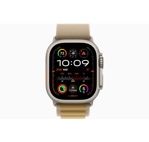 Apple Watch Ultra 2 GPS + Cellular 49mm Natural Titanium Case with Tan Alpine Loop - Large  Apple