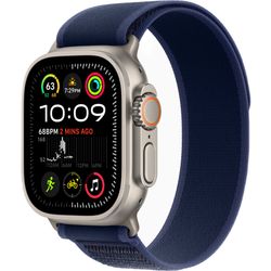 Apple Apple Watch Ultra 2 GPS + Cellular 49mm Natural Titanium Case with Blue Trail Loop - M/L