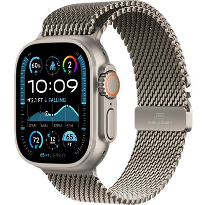 Apple Watch Ultra 2 GPS + Cellular 49mm Natural Titanium Case with Natural Titanium Milanese Loop - S Apple