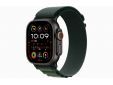 Apple Watch Ultra 2 GPS + Cellular 49mm Black Titanium Case with Dark Green Alpine Loop - Small