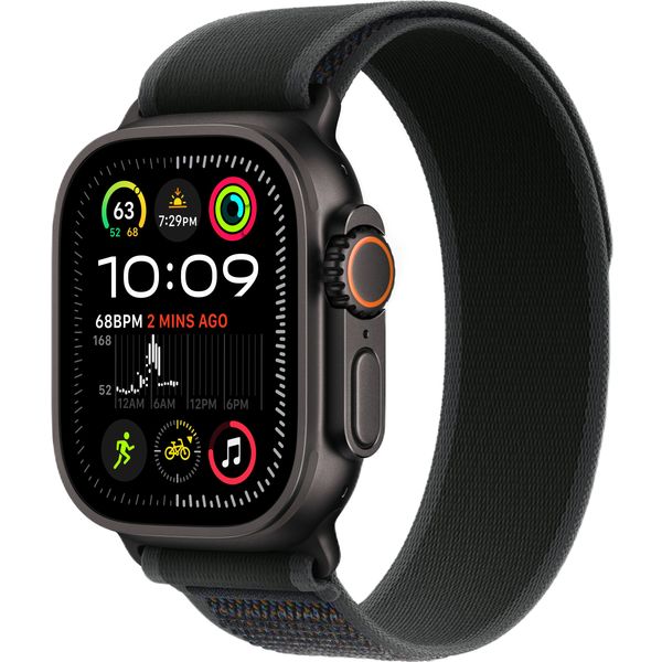 Apple Apple Watch Ultra 2 GPS + Cellular 49mm Black Titanium Case with Black Trail Loop - M/L