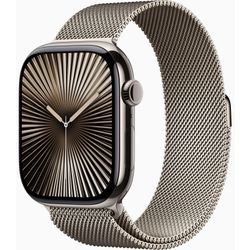 Apple Apple Watch Series 10 GPS + Cellular 46mm Natural Titanium Case with Natural Milanese Loop - S/M