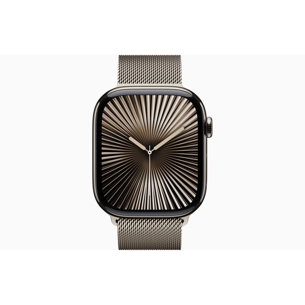 Apple Apple Watch Series 10 GPS + Cellular 46mm Natural Titanium Case with Natural Milanese Loop - S/M