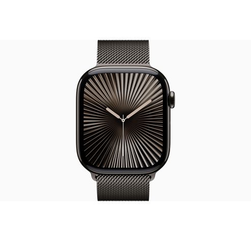 Apple Watch Series 10 GPS + Cellular 46mm Slate Titanium Case with Slate Milanese Loop - S/M  Apple