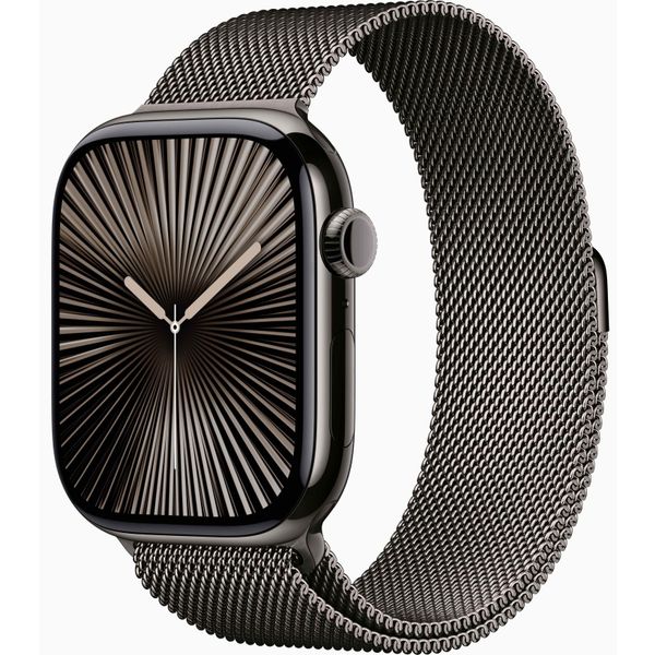 Apple Apple Watch Series 10 GPS + Cellular 46mm Slate Titanium Case with Slate Milanese Loop - M/L